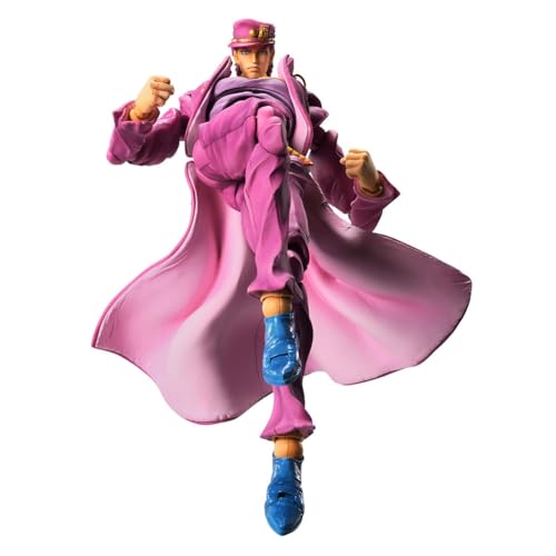 MABAIUDE JJBA 九条承太郎 アクションフィギュアとスタープラチナフィギュア、アニメフィギュア像モデル、アクセサリー付き可動フィギュア、フェイスチェンジ可能、JJBAフィギュアハンドメイドコレクションギフト2点。
