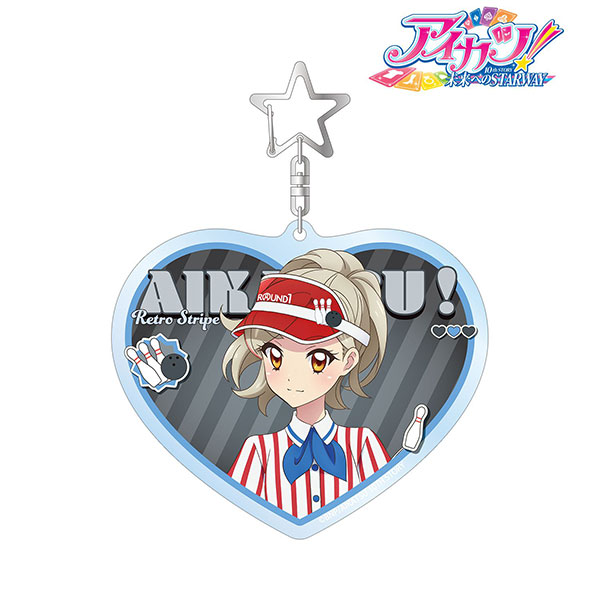 アイカツ! 10th STORY ~未来へのSTARWAY~ 描き下ろし 黒沢凛 レトロストライプver. BIGアクリルキーホルダー