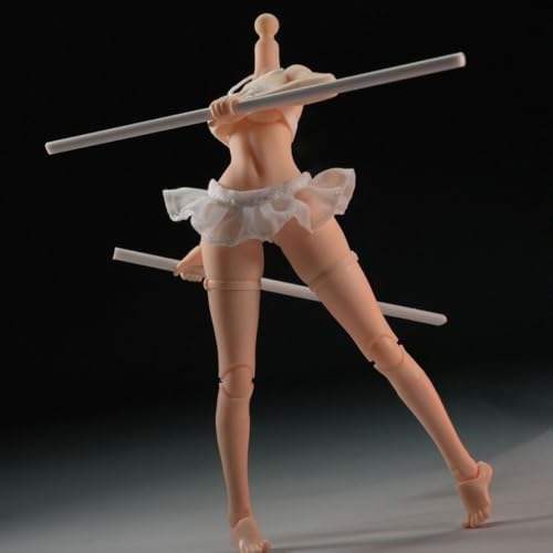 1/12 骸体 フレームボディ可動素体 シリコン肌 13+可動箇所 3MIM汎用ジョイント S/L/XL体型 クリエイター向け基本美術素体 シームレス素体 ボディ アクションフィギュア 置物 おもちゃ プレゼント (拡張パック, L) [並行輸入品]