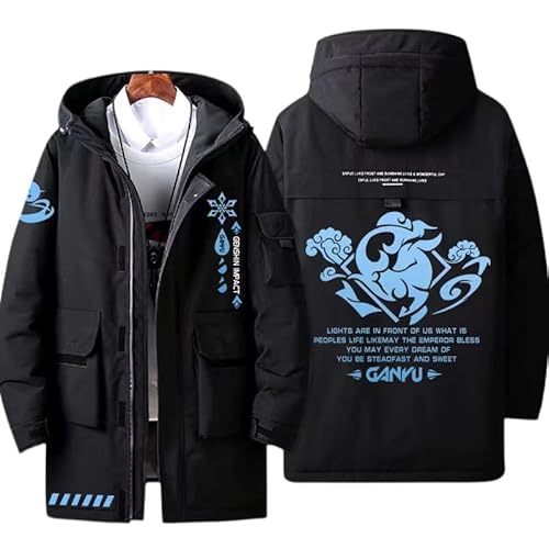原神 ダウンジャケット ジャケット コスプレ 衣装 パーカー厚手 長袖 雷電将軍 神里綾華 甘雨 Hu Tao 胡桃 印象パーカー 防風 コートフード付き スウェット 衣装 おしゃれ カジュアル 柔らかい 学生 大人服 日常着 トップス 秋冬用 衣装 グッズ 誕生日 運動 秋冬服 通勤 学生 男女兼用 (E,コットンXXXXL)