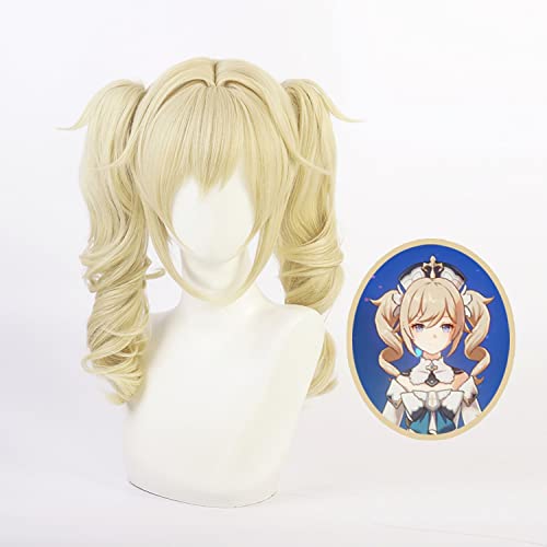 原神 キャラクターコスプレウィッグ - コスプレイベント、学園祭 文化祭 ハロウイン パーティー コスチューム - バーバラ