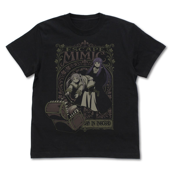 葬送のフリーレン フリーレン&フェルン「ミミックエスケープ」Tシャツ/BLACK-M
