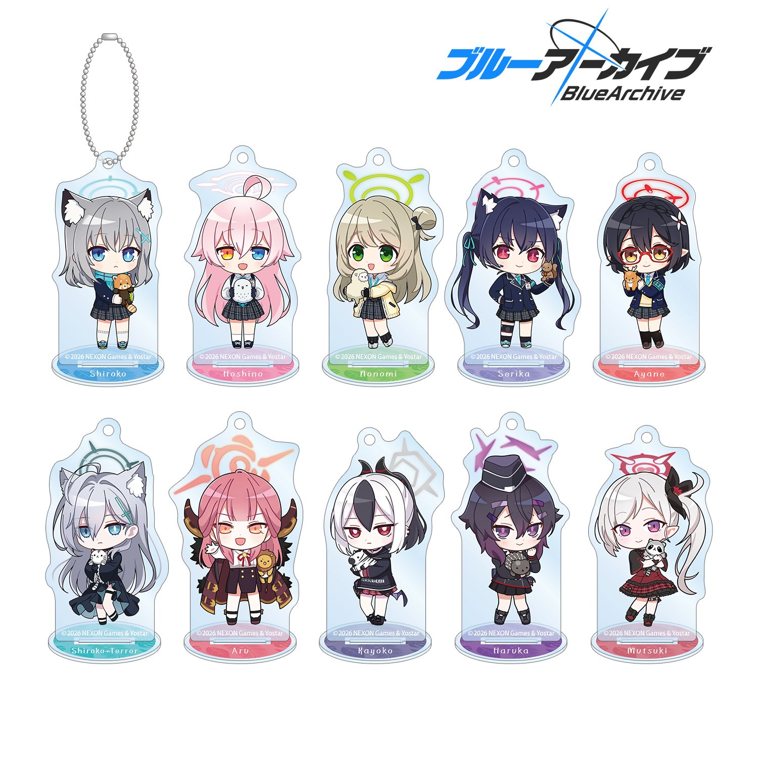 ブルーアーカイブ_トレーディング ちびキャラ アクリルスタンドキーホルダー(単位/コンプリートBOX/10パック入り)