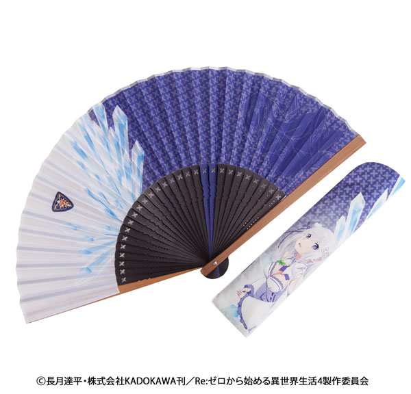 Re：ゼロから始める異世界生活 扇子＆袋セット エミリア 紫（再販）[舞扇堂]《０７月予約》