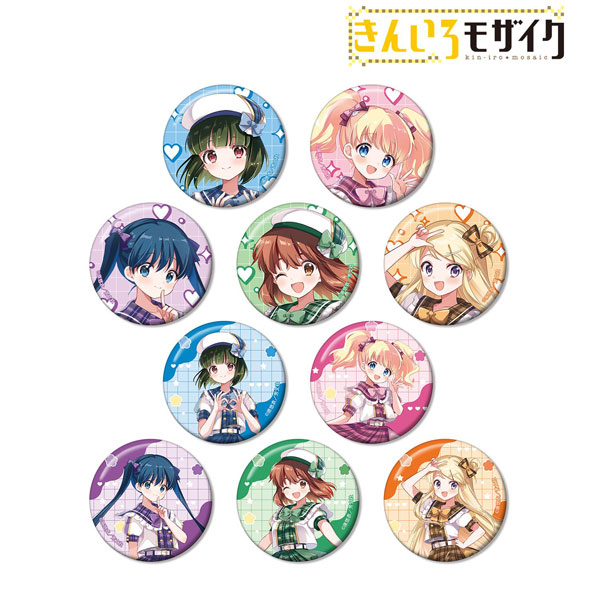 きんいろモザイク 原悠衣先生 描き下ろし アイドル風衣装ver. トレーディング缶バッジ 10個入りBOX