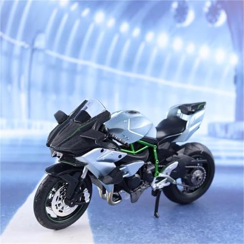 バイクコレクターモデル 1/12 に適合するカワサキ に適合するニンジャ H2R ダイキャスト製 コレクターズアイテム バイク模型 おもちゃ(Blue)