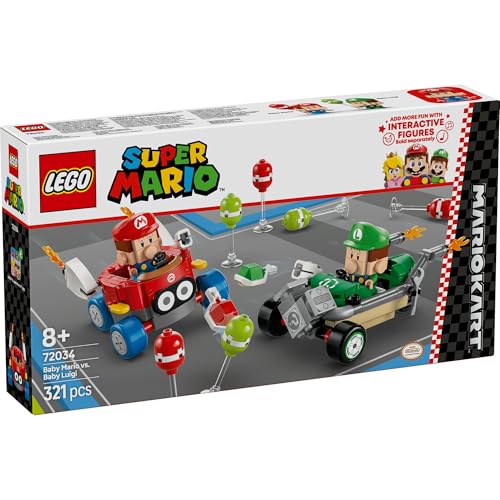 レゴ(LEGO) スーパーマリオ マリオカート(TM) – ベビィマリオ vs ベビィルイージ マリオカート おもちゃ 玩具 誕生日 プレゼント ブロック 男の子 女の子 子供 8歳 9歳 10歳 小学生 マリオ グッズ ゲーム 72034