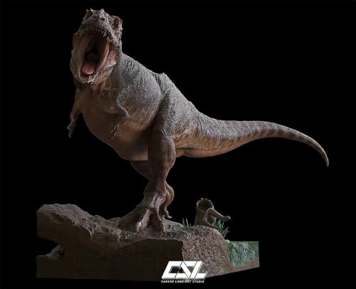 ティラノサウルス 白亜紀 肉食 恐竜 リアル フィギュア 樹脂 プラモデル 模型 スタチュー 台座付き (完成品, 1/18) [並行輸入品]