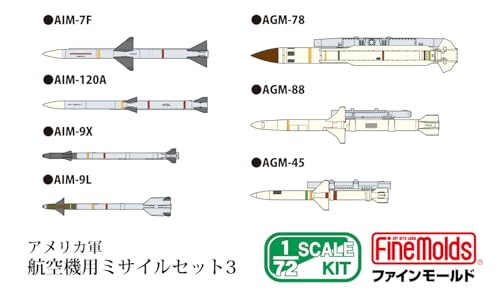 ファインモールド 1/72 ジェット機シリーズ アメリカ 航空機用ミサイルセット3 プラモデル FF105