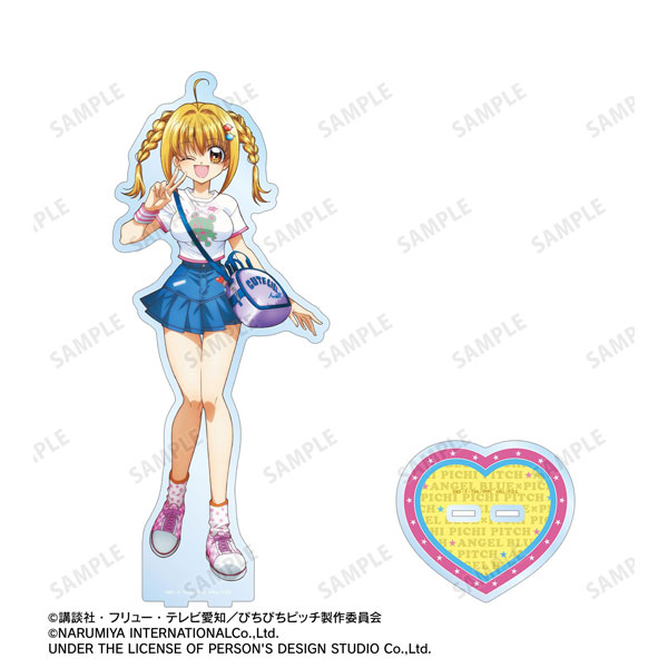 ぴちぴちピッチ_ANGEL BLUEコラボ 描き下ろし 七海 るちあ 特大アクリルスタンド ver.A