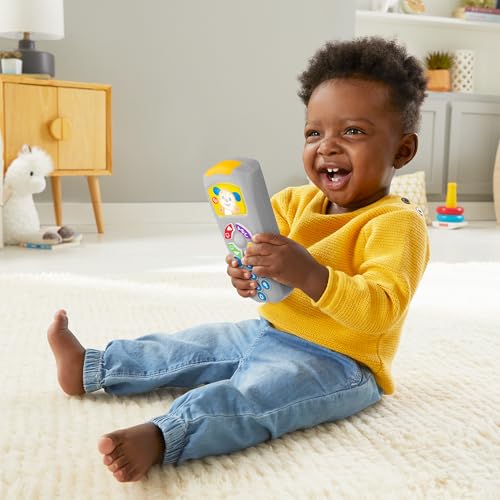 フィッシャープライス(fisher price) わんわんのバイリンガル・リモコン 赤ちゃん・幼児のおもちゃ 知育・学習玩具 早期発育・アクティビティ玩具・英語・外国語 6ヵ月から グレー JNH88