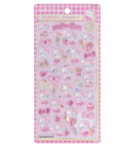 【購入制限対象】ボンボンドロップシール  ハローキティ ピンク サンスター文具