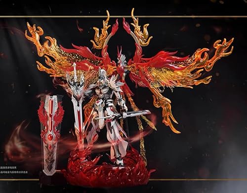 1/100スケール 純陽真君プラモデルキット塗装済合金完成品 機甲 可動 ロボットフィギュアPOM＋合金フレーム 三時期換装 剣匣・鳳凰エフェクト付属 アクションモデルフィギュアプレゼント全高約27cm・翼幅67cm 組み立て可動フィギュア プラキット 置物おもちゃ [並行輸入品]