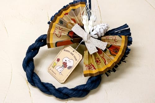 山一商店 正月飾り スヌーピー お正月リース ブルー R98507