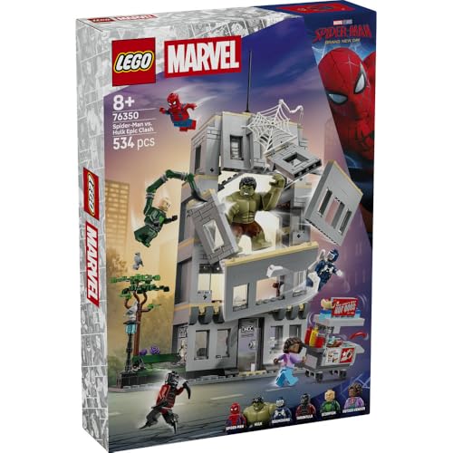 レゴ(LEGO) マーベル スパイダーマンとハルクの大決戦 おもちゃ 玩具 誕生日 プレゼント ブロック 男の子 女の子 子供 8歳 9歳 10歳 小学生 マーベル グッズ フィギュア 対戦 ロボット ごっこ遊び おままごと 76350