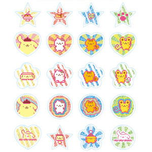 ポムポムプリン30周年 おはじききらきらしーる A