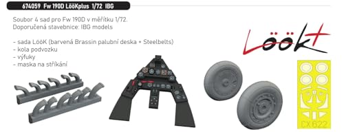 エデュアルド 1/72 ルックプラス Fw190D 計器盤w/パーツセット (IBG用) プラモデル用パーツ EDU674059 (飛行機)