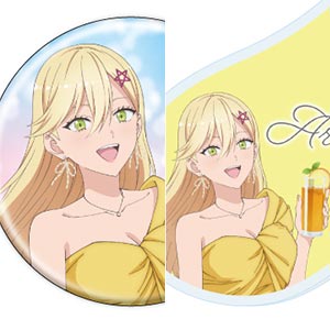 アクリルキーホルダー＆缶バッジセット「2.5次元の誘惑」04/喜咲アリア ドレスver.(描き下ろしイラスト)