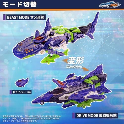 52TOYS BEASTBOX(ビーストボックス) BEASTDRIVE BD-06 ARMOR UZUSHIO 「アーマー：渦潮」 変形フィギュア トランスフォーム アクションフィギュア 塗装済み 動物 戦闘機 ロボット ギフトに最適 アーマーのみ パープル