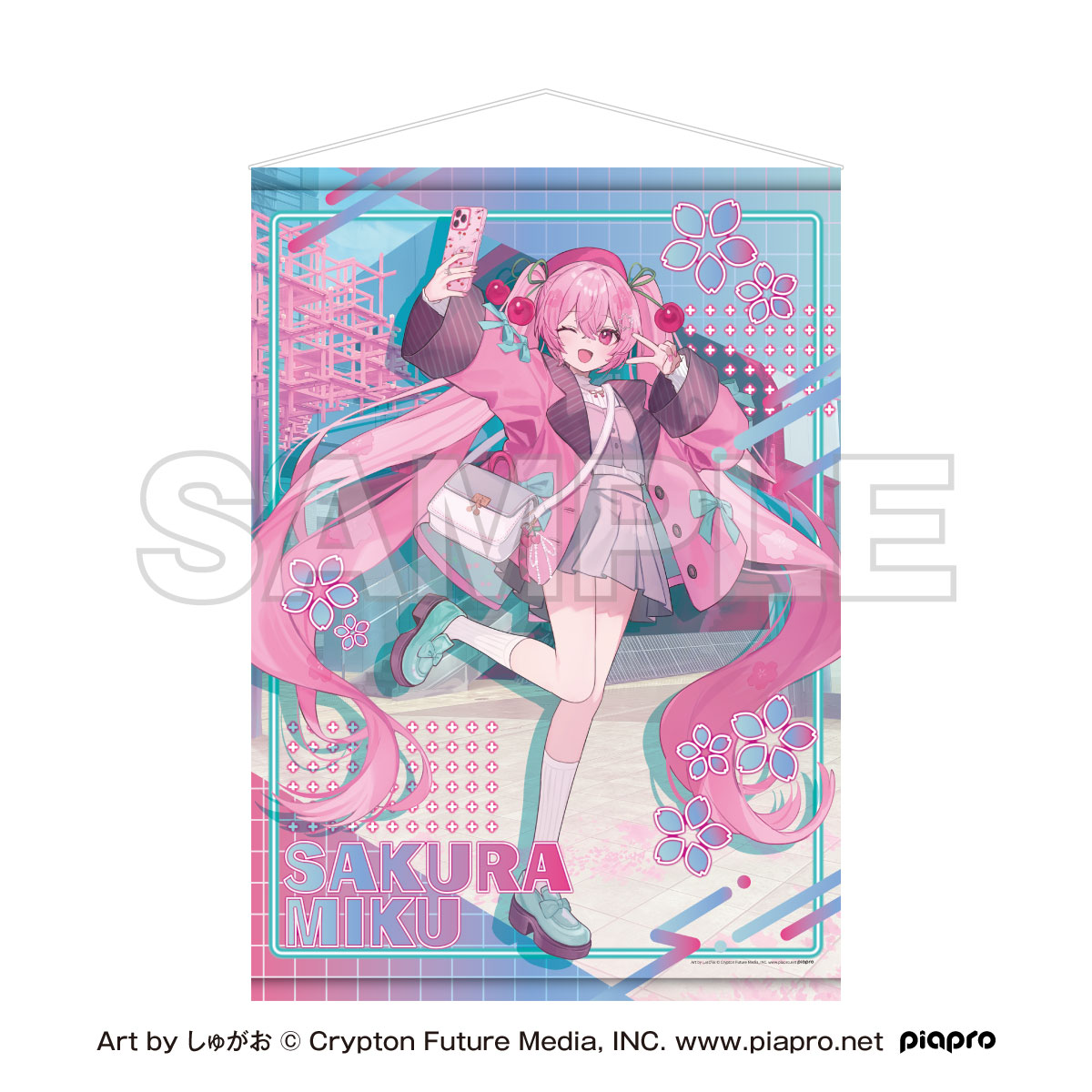 桜ミク×Shibuya Sakura Stage_B2タペストリー Art by しゅがお