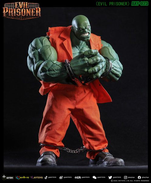 EVIL PRISONER(イーブルプリズナー) 1/12スケール可動フィギュア AXY-023 緑色[AXYTOYS]《１２月仮予約》