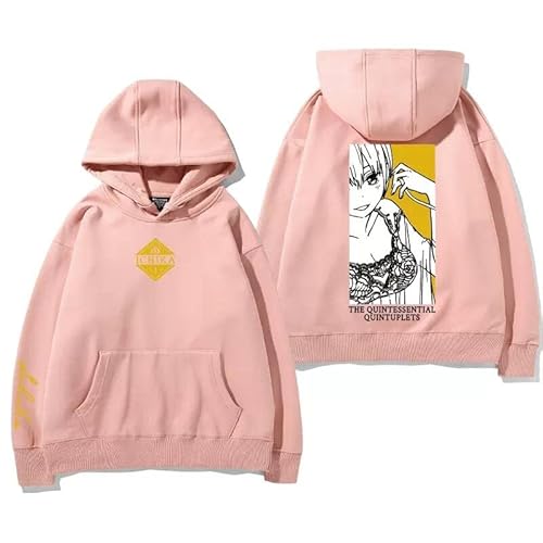 五等分の花嫁 パーカー 長袖 中野三玖 中野一花 中野四葉 中野五月 メンズ 日常服 コスプレ衣装 運動パーカー 春夏 ゆったり フード付き おしゃれ 大きいサイズ シンプル プルオーバー 薄手/厚手 トップス シンプル 漫画服 通気性 柔らかい グッズ 部屋着 学園祭 誕生日 プレゼント ギフト 男女兼用 (17,XL/薄手)