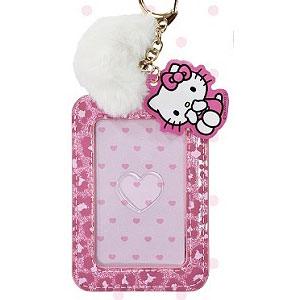 ハローキティ パスケース(ギャルキティ) ヒョウ柄ピンク