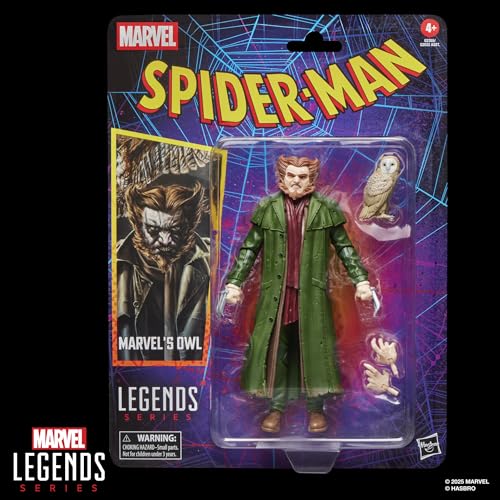 ハズブロ(Hasbro)MARVEL マーベルレジェンド・シリーズ スパイダーマン オウル レトロ ブリスターパッケージ コミックス コレクター向けアクションフィギュア G2355 正規品