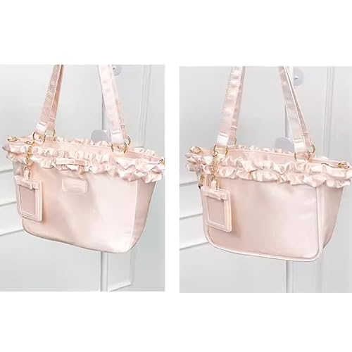 【FUYUUNEKO】カードケース付きフリル痛バッグ ふゆねこ 浮遊猫 MILK DOLLY ミルクドーリー 中国痛バ 推し活 オレンジ ピンク [並行輸入品]