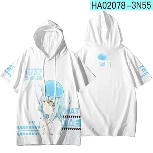 転生したらスライムだった件 Tシャツ 紅丸 朱菜 半袖 キッズ インナーシャツ ティーシャツ コスプレ衣装 フェイクレイヤード 記念シャツ カジュアル日常服 応援服 かわいい ゆったり 夏祭り 花火大会 誕生日 プレゼント (26,2XL)