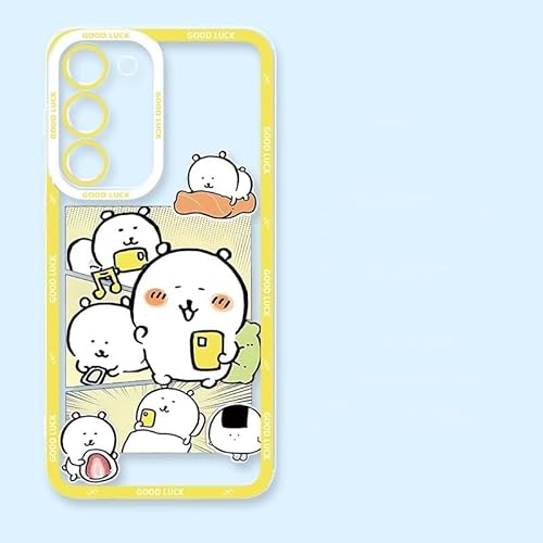スマホケース クマを自嘲する Galaxy S25 ケース TPU 透明 Galaxy S25/S24/S23/S22/S21 Ultra 用 ちいかわ 周辺 可愛い スマホカバー ホロライブ 携帯ケース 軽量 脱着簡単 人気 耐衝撃 多機種対応 全面保護 萌えグッズ 誕生日 贈り物 (Galaxy S25+,4) [並行輸入品]