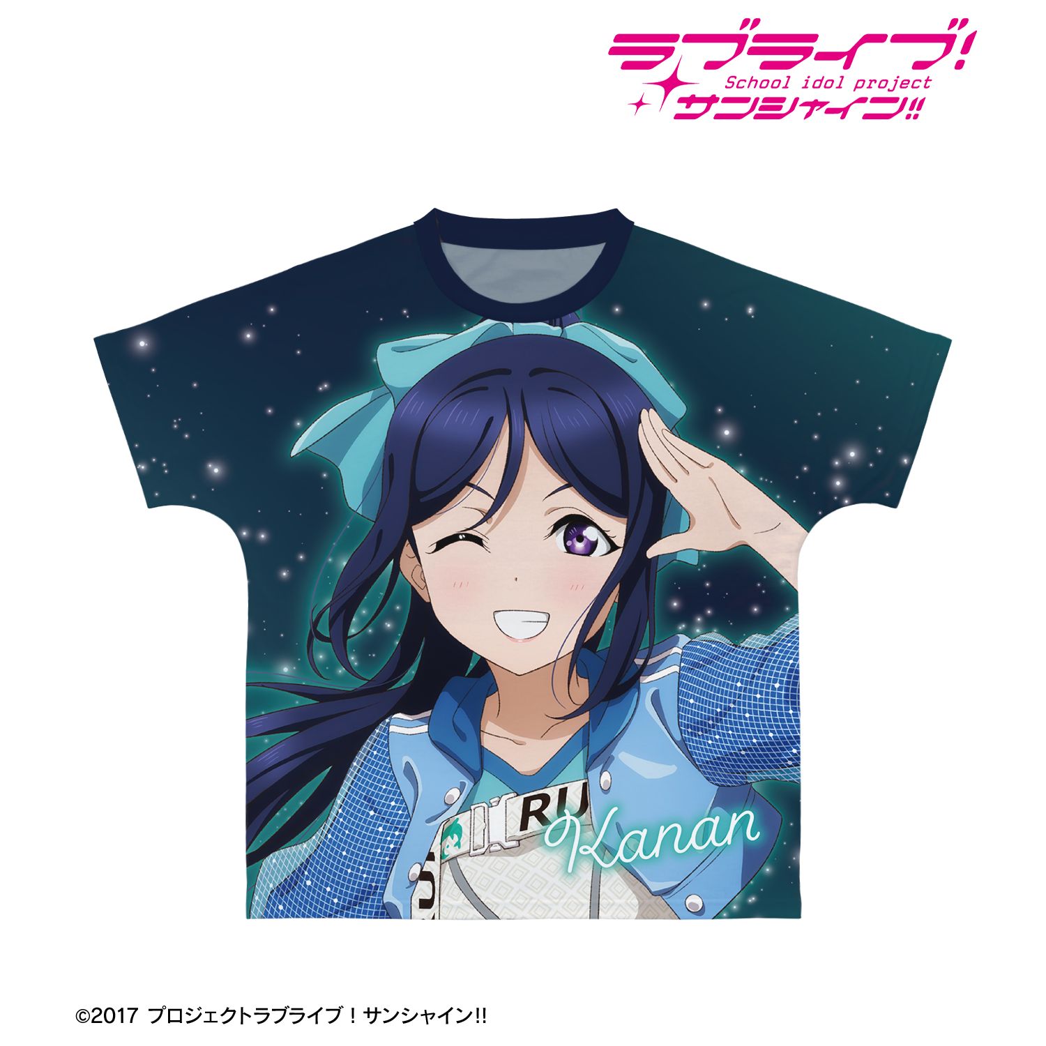 ラブライブ！サンシャイン!!_サイズ/L_描き下ろし 松浦果南 3rdソロコンサートver. フルグラフィックTシャツユニセックス