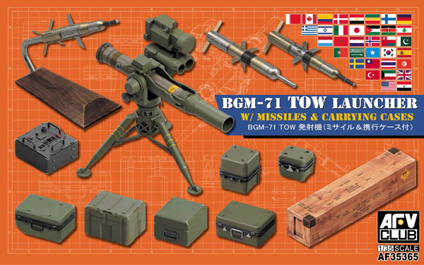 1/35 BGM-71 TOW対戦車ミサイルシステム (弾頭＆携行ケース付) プラモデル
