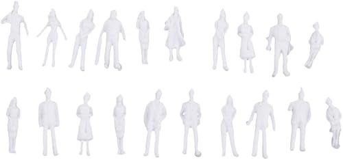 人形 未塗装人 プラスチック フィギュア模型 フィギュアモデル モデル人物1/150-1/100-1/75 スケール 建築 無地 飾り 人間 情景模型用 (100枚, 1：150)
