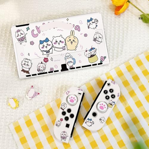 [SENDENG] 対応ハチワレ ウサギ 周辺 Switch2 対応 収納ケース 機収納 スイッチ収納ボックス バッグ 可愛い 軽量 全面保護 小物 収納バッグ 持ち運び便利 贈り物 プレゼント ギフト