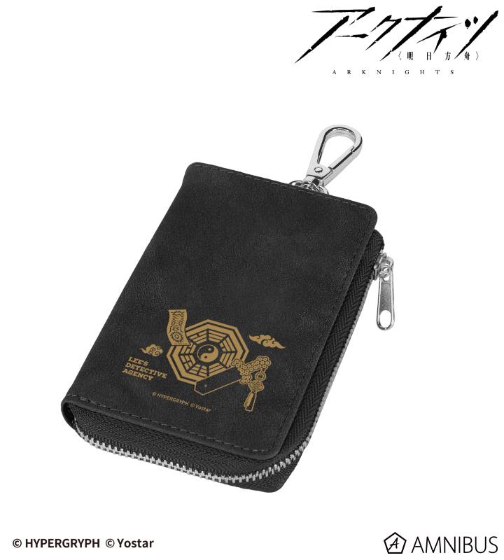 リー探偵事務所 モチーフ柄 ヌバック調合皮キーケース