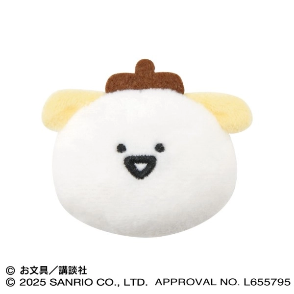 【予約2025年12月】ポムポムプリン×お文具といっしょ もふもふバッジ [1]お文具さん エンスカイ
